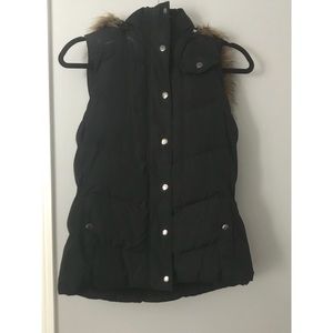 Hooded puffer vest